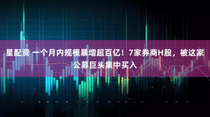 星配资 一个月内规模暴增超百亿！7家券商H股，被这家公募巨头集中买入